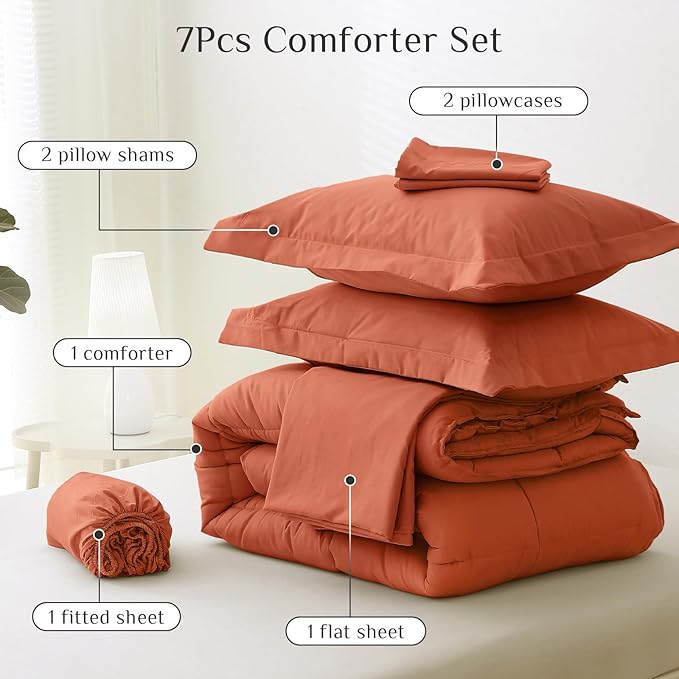 Down Alternative Comforter Set - King - 7 Piece