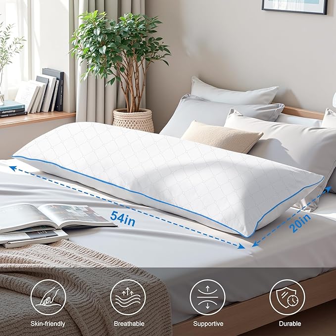 Memory Foam Body Pillow - 20 x 54 in