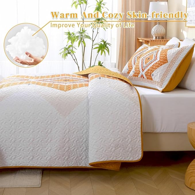 Microfiber Quilt Set - King - 3 Piece