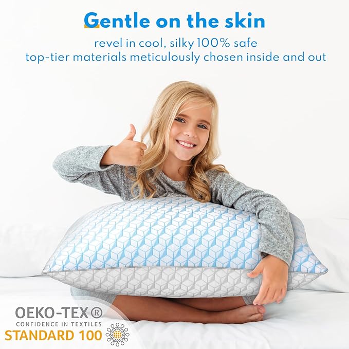 Microfiber Cooling Bed Pillow - Queen - 2 Piece