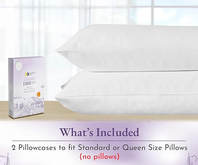 100% Cotton Pillowcase Set - Queen - 2 Piece