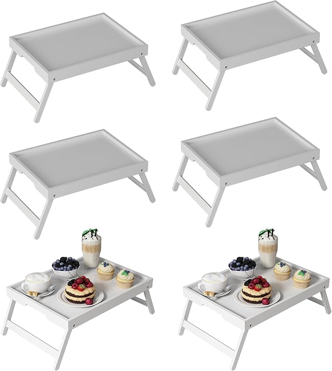Bamboo Bed Tray - 6 Pack