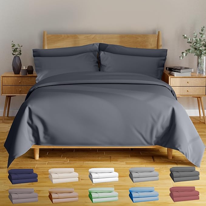 Bamboo Cooling Bed Sheet Set - King - 6 Piece