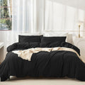 Linen Duvet Cover Set - Queen - 90 x 90 in - 3 Piece