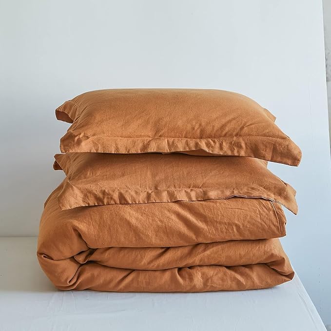 Linen Duvet Cover Set - Queen - 3 Piece