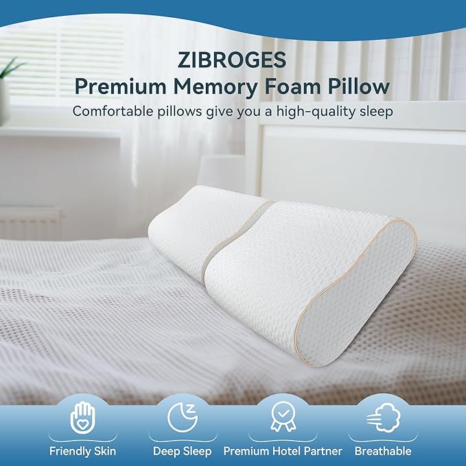 Memory Foam Cooling Bed Pillow - Queen