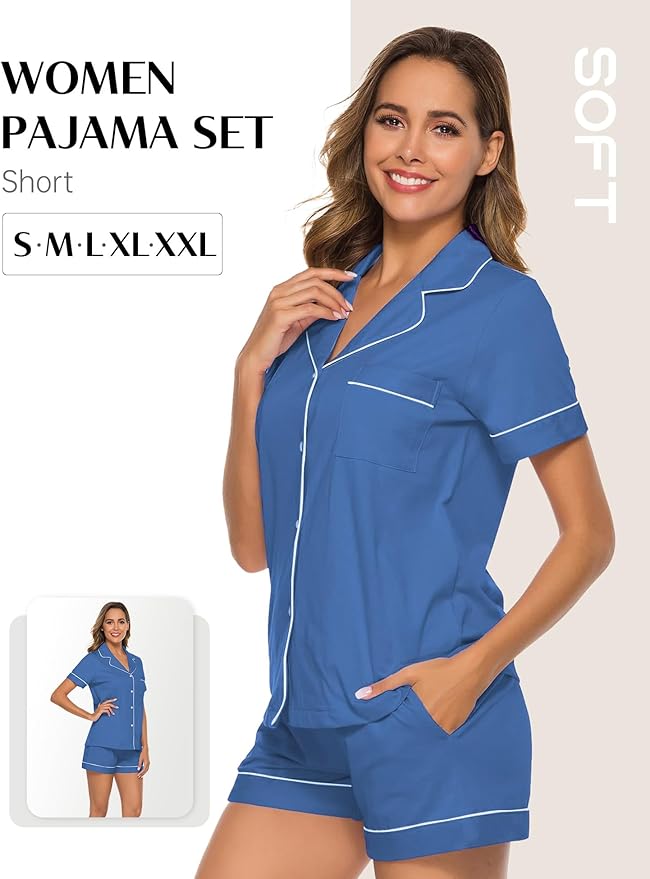 Women's Pajama Set - Short Sleeve - 2 Piece