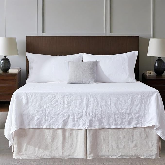 Linen Bed Skirt - King - 14 in Drop