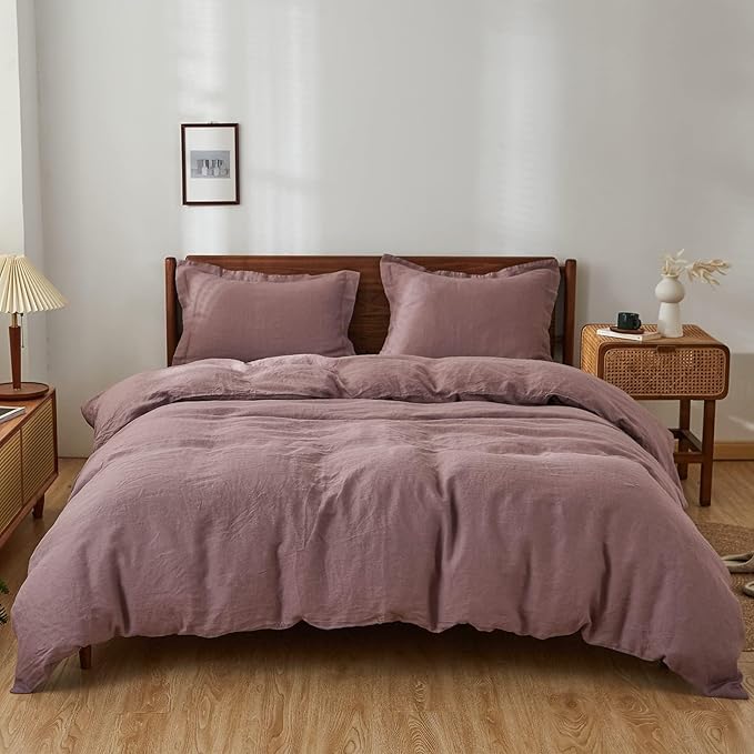 Linen Duvet Cover Set - Twin