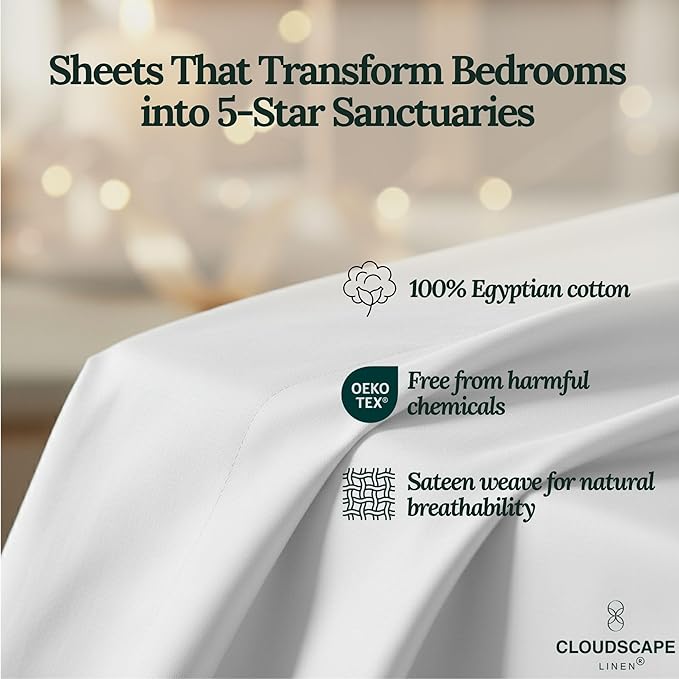 Linen Bed Sheet Set - Split King - 5 Piece