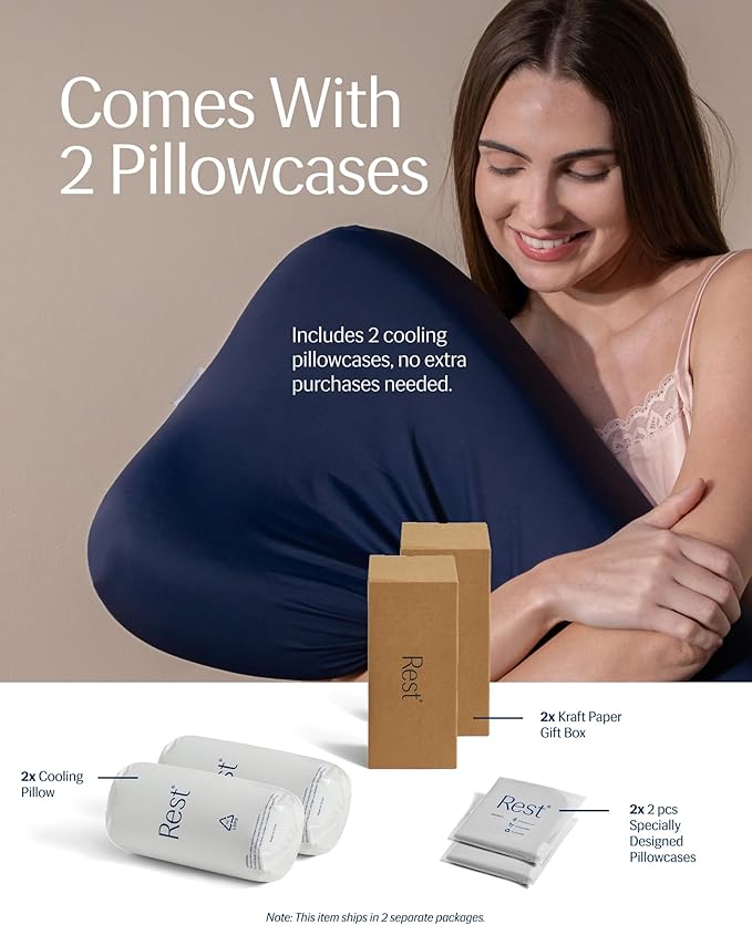 Cooling Bed Pillow - 2 Piece