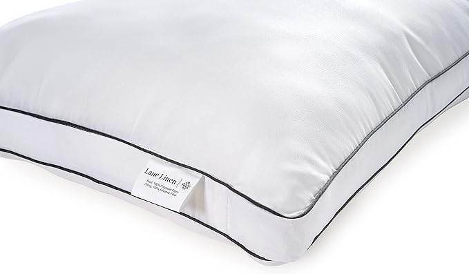 Linen Bed Pillow - Queen - 20 x 30 in - 2 Piece