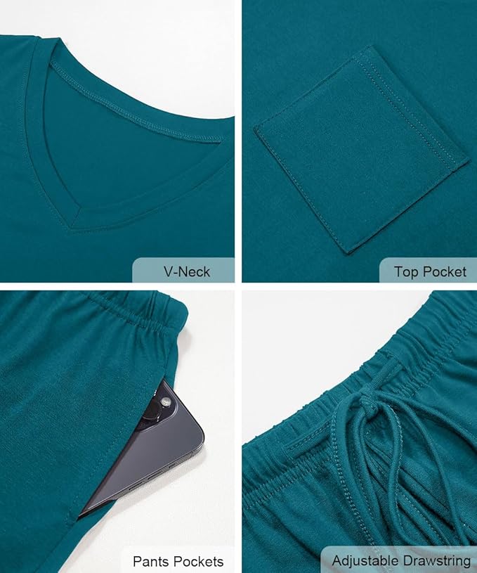 Women's Pajama Set - Short Sleeve - 2 Piece