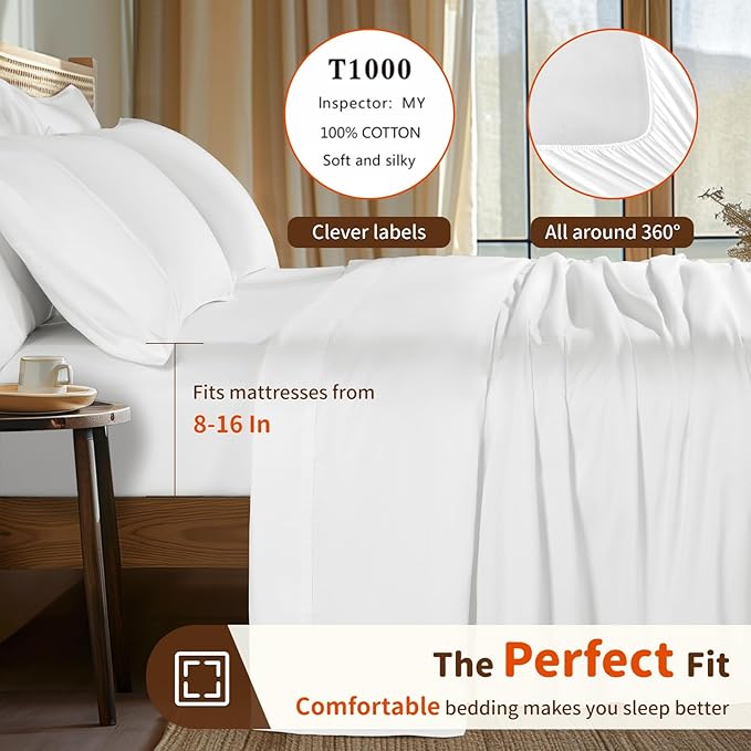 Bed Sheet Set - Queen - 6 Piece