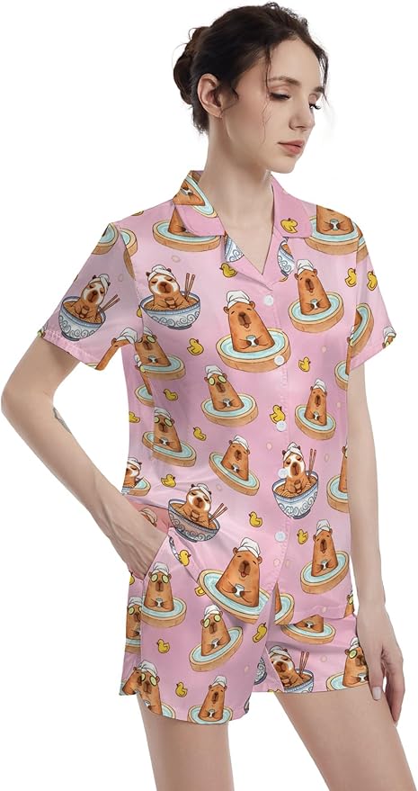 Women's Pajama Set - Short Sleeve - 2 Piece