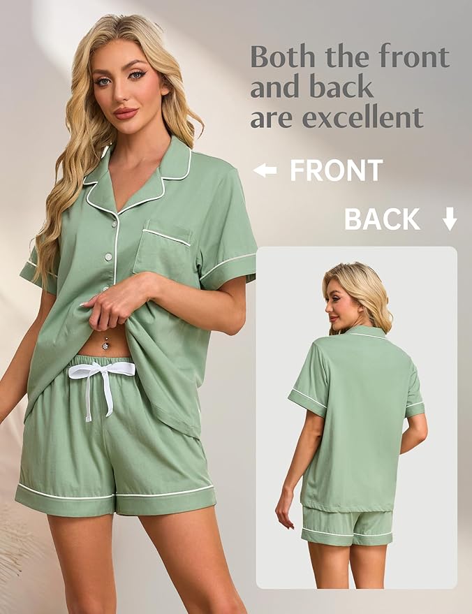 Women's Pajama Set - Short Sleeve - 2 Piece