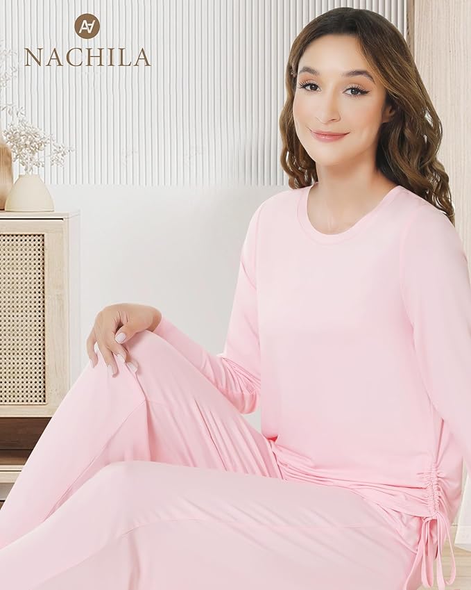 Women's Bamboo Pants Pajama Set - Long Sleeve - 2 Piece