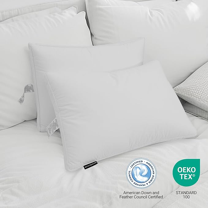100% Cotton Bed Pillow - King - 2 Piece