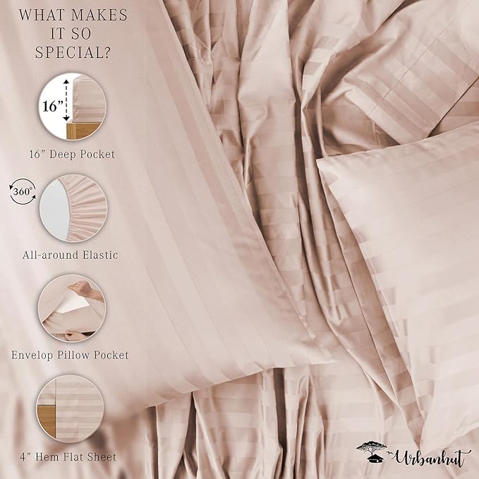 Bed Sheet Set - Queen - 16 in Deep Pocket - 4 Piece