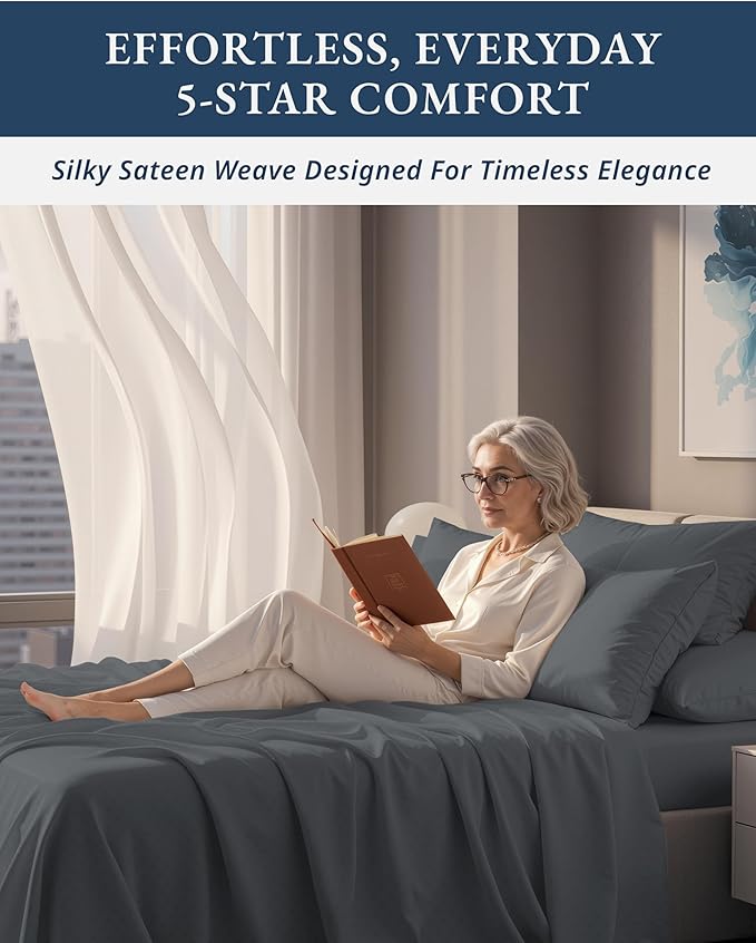 Linen Cooling Bed Sheet Set - Full - 15 in Deep Pocket