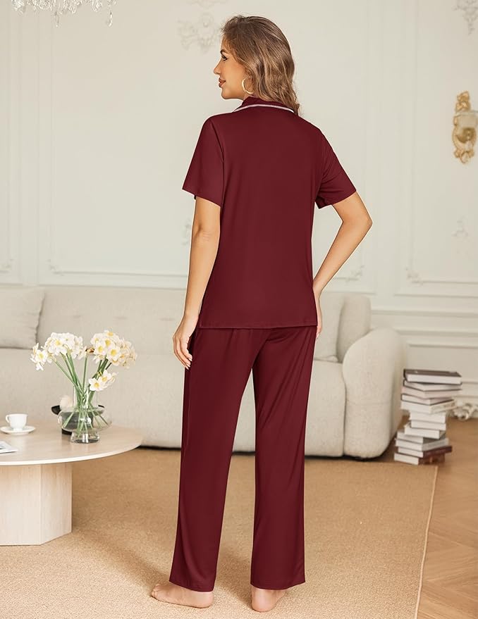Pants Pajama Set - Short Sleeve - 2 Piece