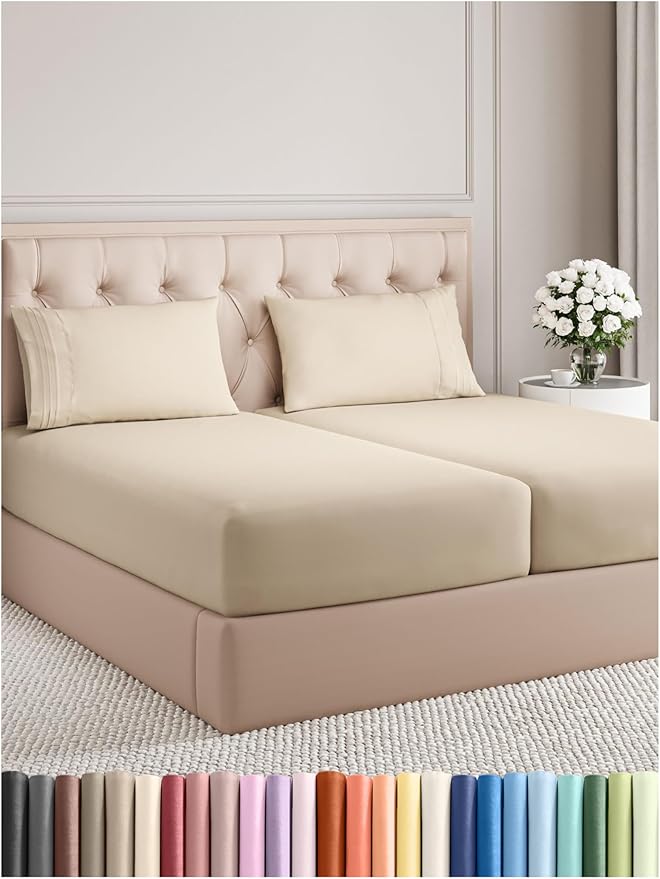 Cooling Bed Sheet Set - Split King - 5 Piece