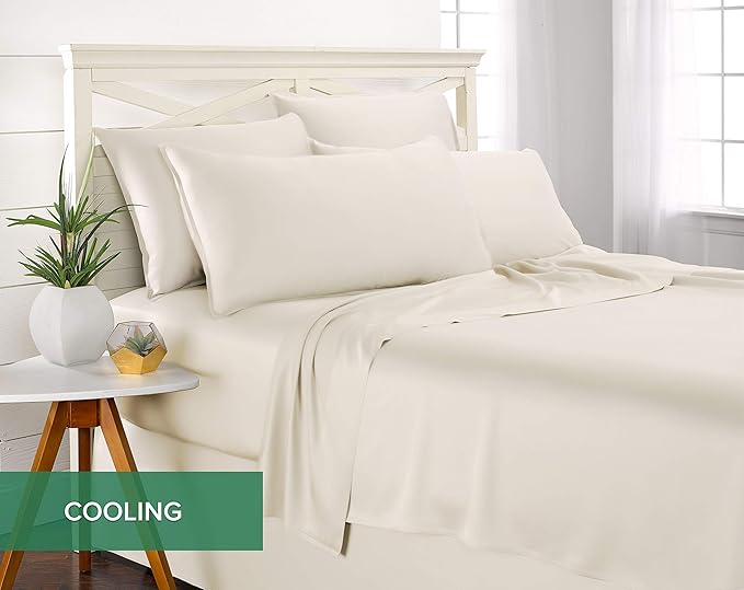 Bamboo Cooling Bed Sheet Set - California King - 4 Piece