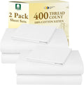 100% Cotton Bed Sheet Set - Twin XL - 2 Pack