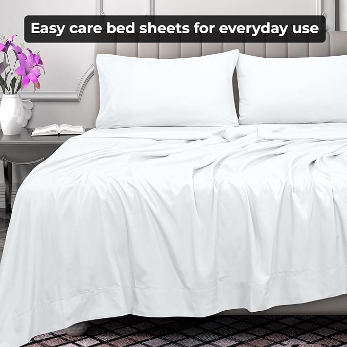 Microfiber Flat Sheet - Twin XL - 2 Pack