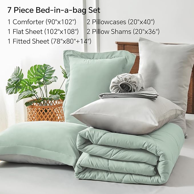 Microfiber Comforter Set - King - 7 Piece
