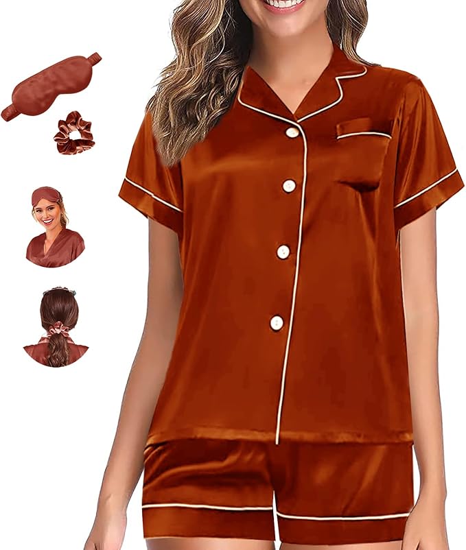 Satin Pajama Set - 2 Piece