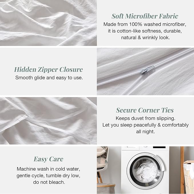 Microfiber Duvet Cover Set - 3 Piece