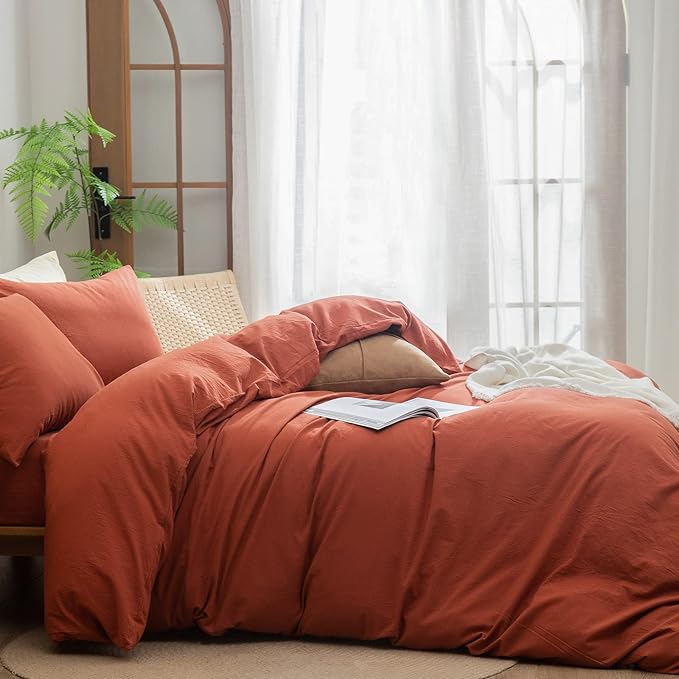 Linen Duvet Cover Set - Queen - 3 Piece