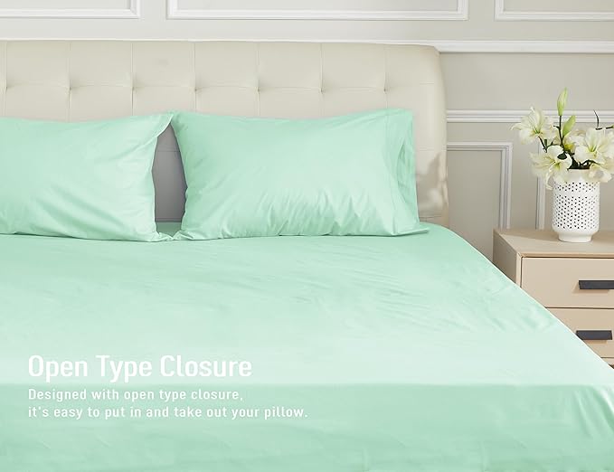 100% Cotton Pillowcase Set - King - 20 x 40 in - 2 Piece