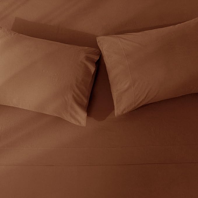 Linen Bed Sheet Set - Full - 4 Piece