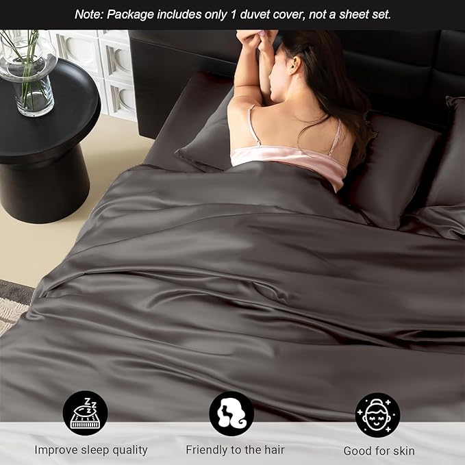 Mulberry Silk Cooling Duvet Cover - Twin