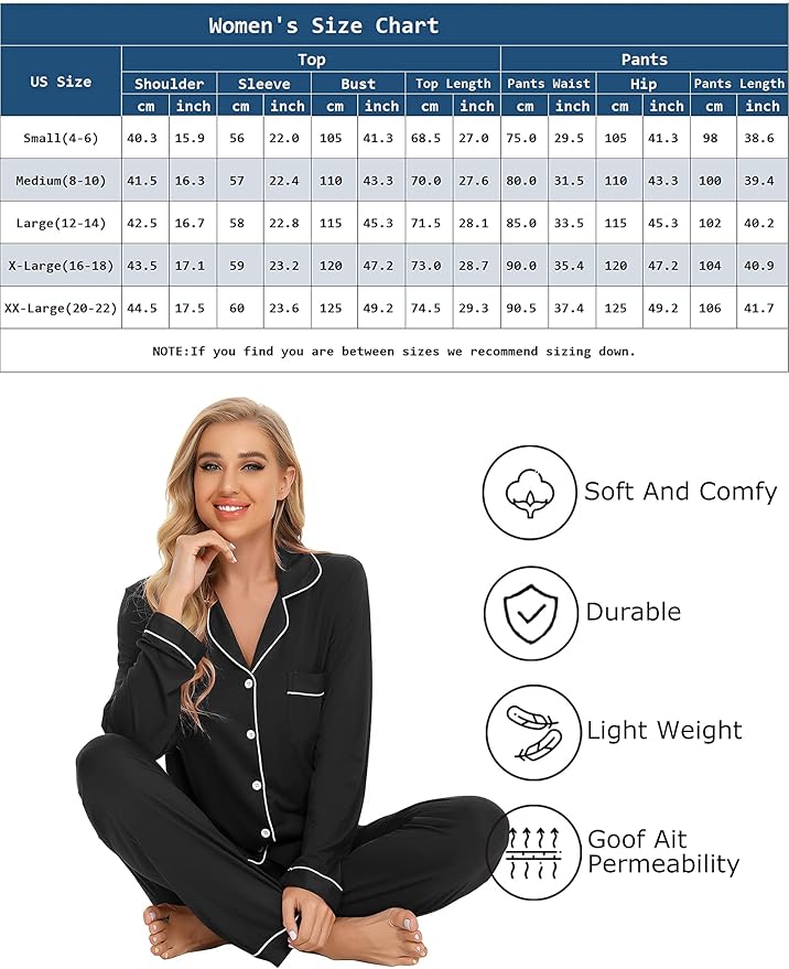 Women's Pants Pajama Set - Long Sleeve - 2 Piece