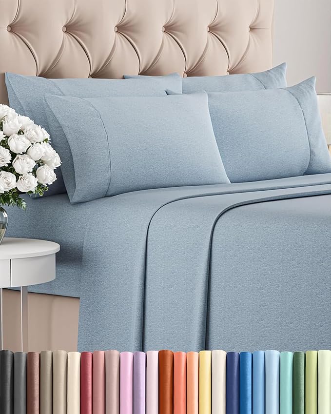 Cooling Bed Sheet Set - Queen - 16 in Deep Pocket - 6 Piece