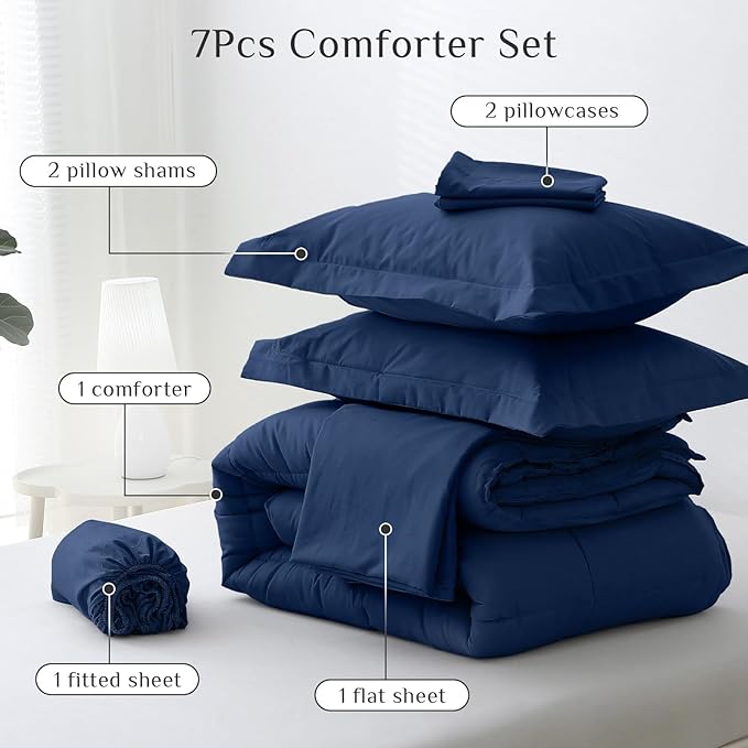 Down Alternative Comforter Set - Queen - 7 Piece