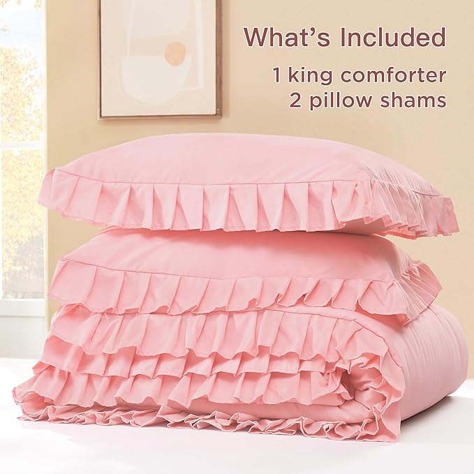 Microfiber Comforter Set - King - 104 x 90 in - 3 Piece