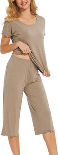Bamboo Capri Pajama Set - Short Sleeve - 2 Piece