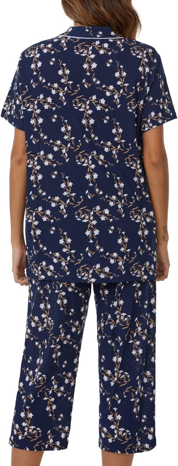 Capri Pajama Set - Short Sleeve - 2 Piece