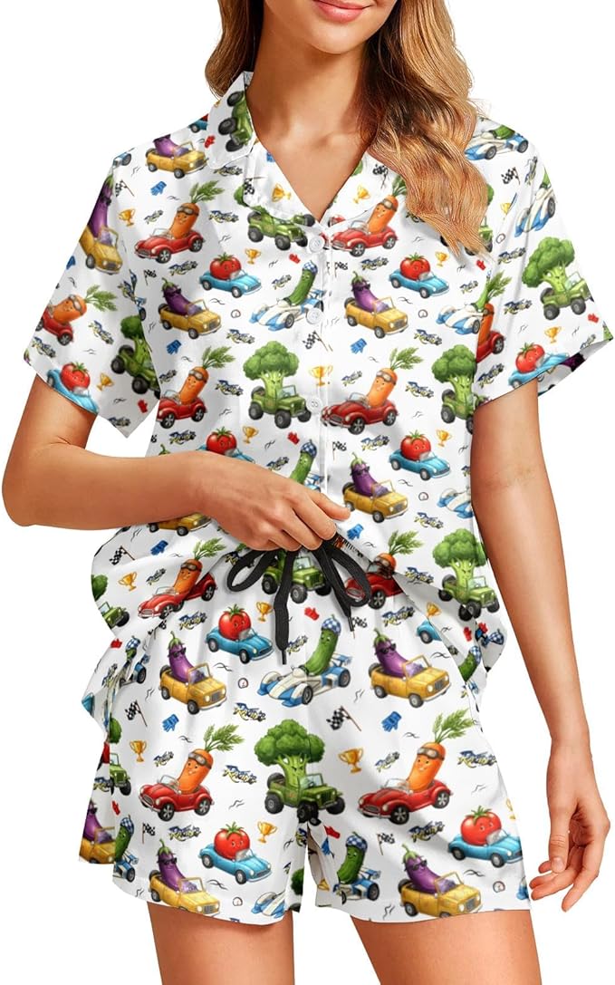 Women's Pajama Set - Short Sleeve - 2 Piece
