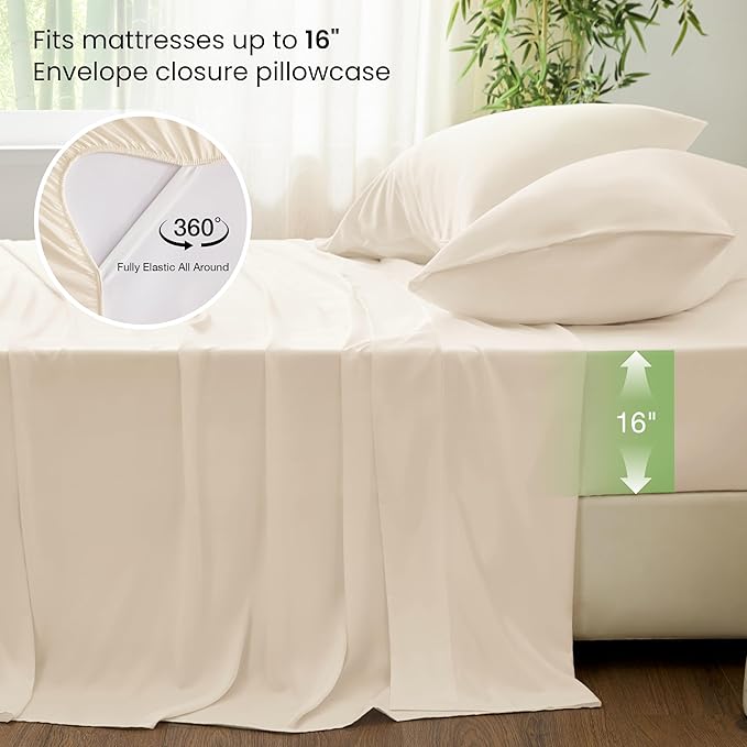 Bamboo Cooling Bed Sheet Set - Twin XL - 3 Piece