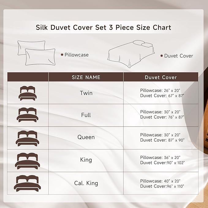 Mulberry Silk Duvet Cover Set - Queen - 3 Piece