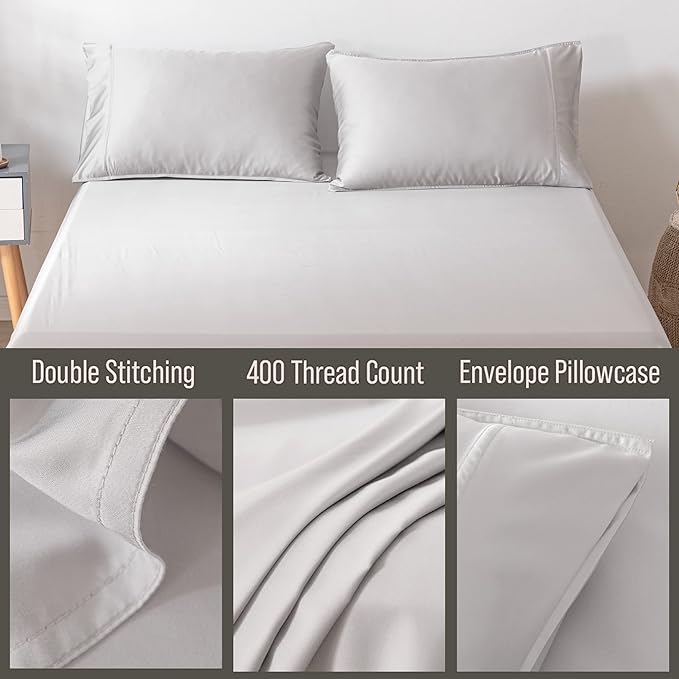 Bamboo Cooling Pillowcase Set - Queen - 2 Piece