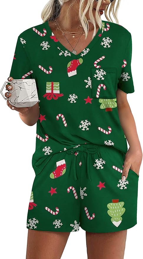 Women's Pajama Set - Short Sleeve - 2 Piece