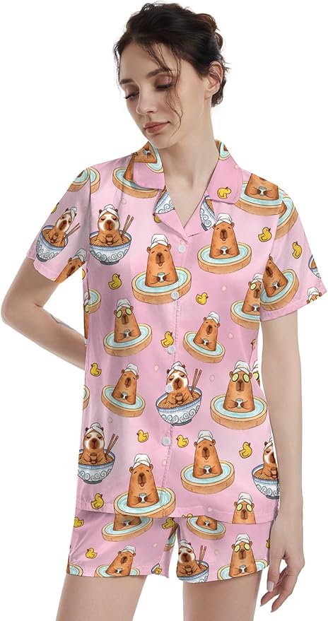Women's Pajama Set - Short Sleeve - 2 Piece