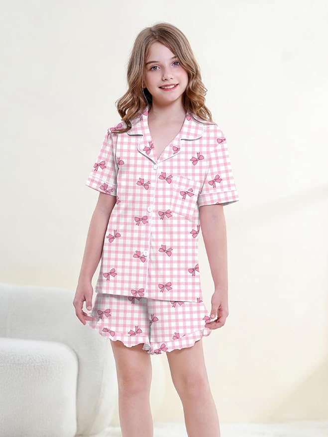 100% Cotton Shorts Pajama Set - Short Sleeve - 2 Piece
