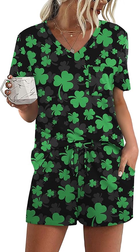Women's Pajama Set - Short Sleeve - 2 Piece